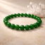 Green Jade Bead Bracelet - .
