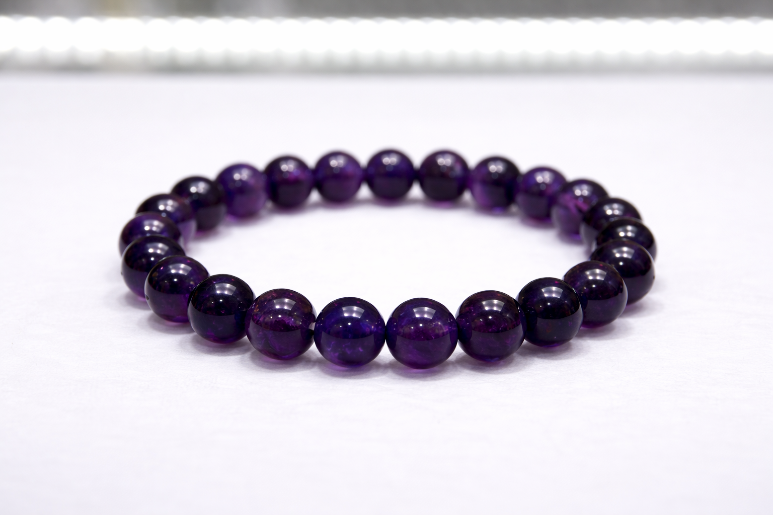 Amethyst Gemstone Bead Bracelet Main image