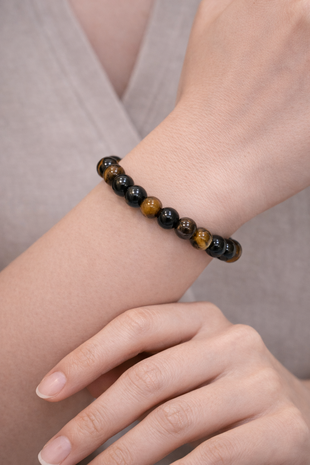Tiger Eye & Hematite Bead Bracelet