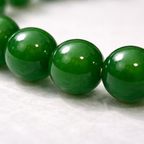 Green Jade Bead Bracelet - .
