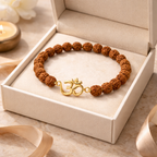 Rudraksha Bracelet with Om Charm - .