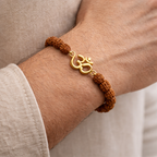 Rudraksha Bracelet with Om Charm - .