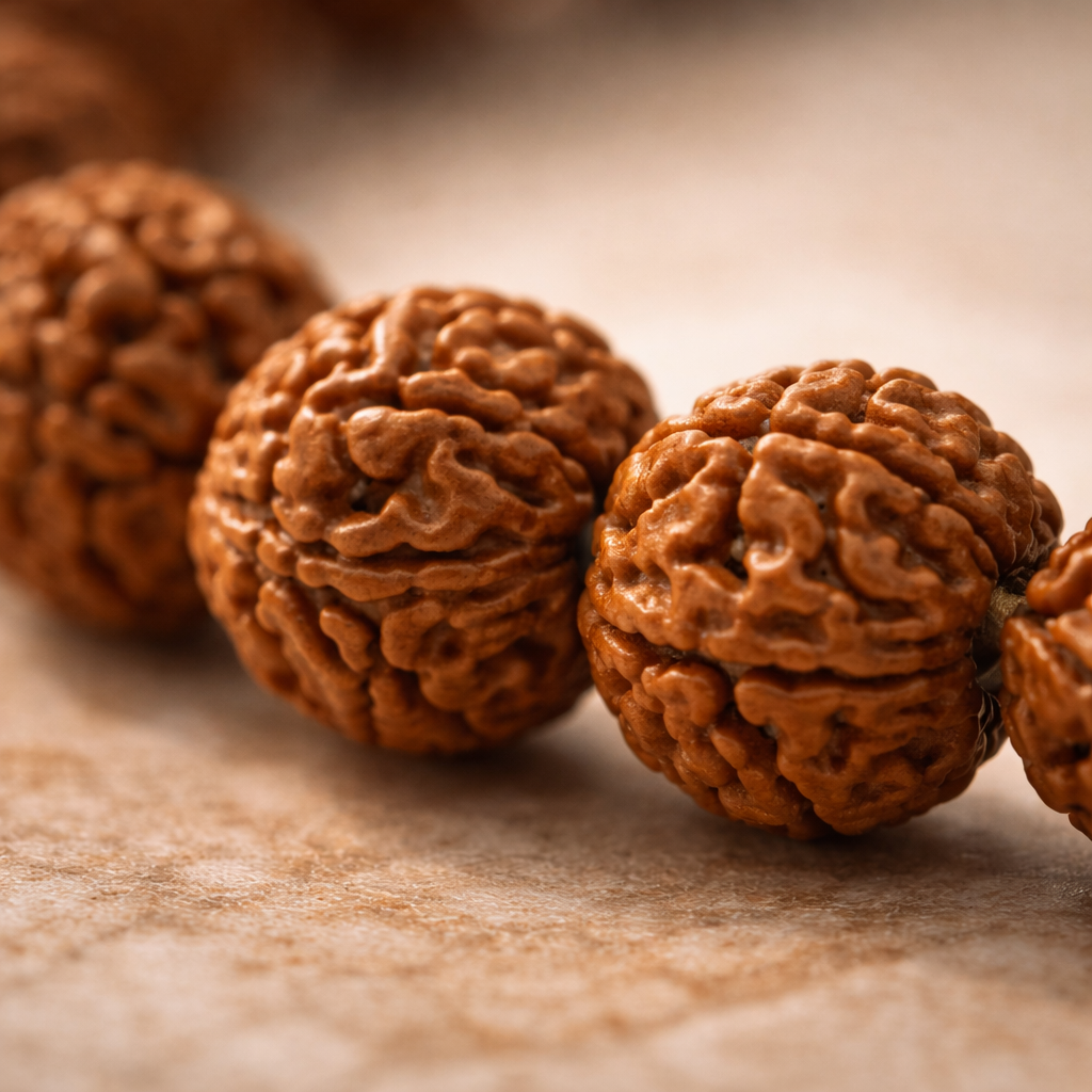 Rudraksha Bracelet with Om Charm - .