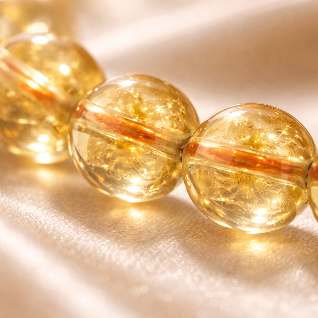 Natural Citrine Bead Bracelet Secondary image