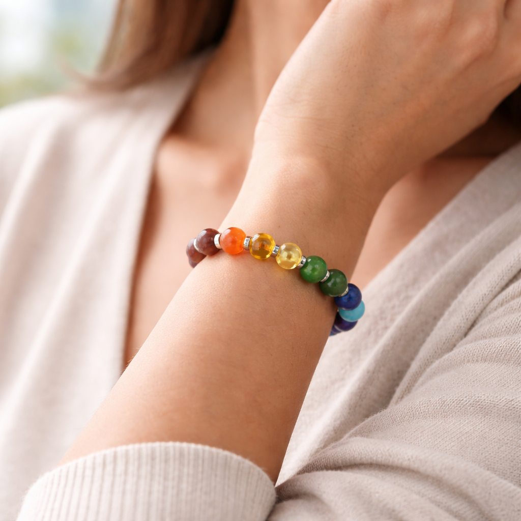 Seven Chakra Healing Beaded Bracelet - .