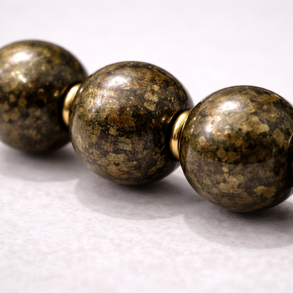 Pyrite Beaded Bracelet - .