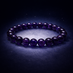 Amethyst Gemstone Bead Bracelet - .
