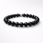 Black Tourmaline Beaded Bracelet - .