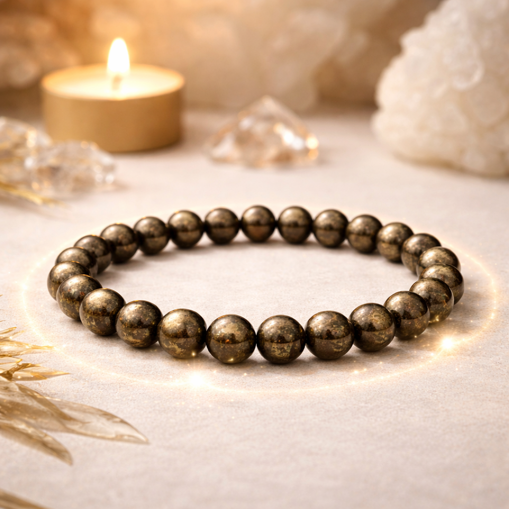 Pyrite Beaded Bracelet