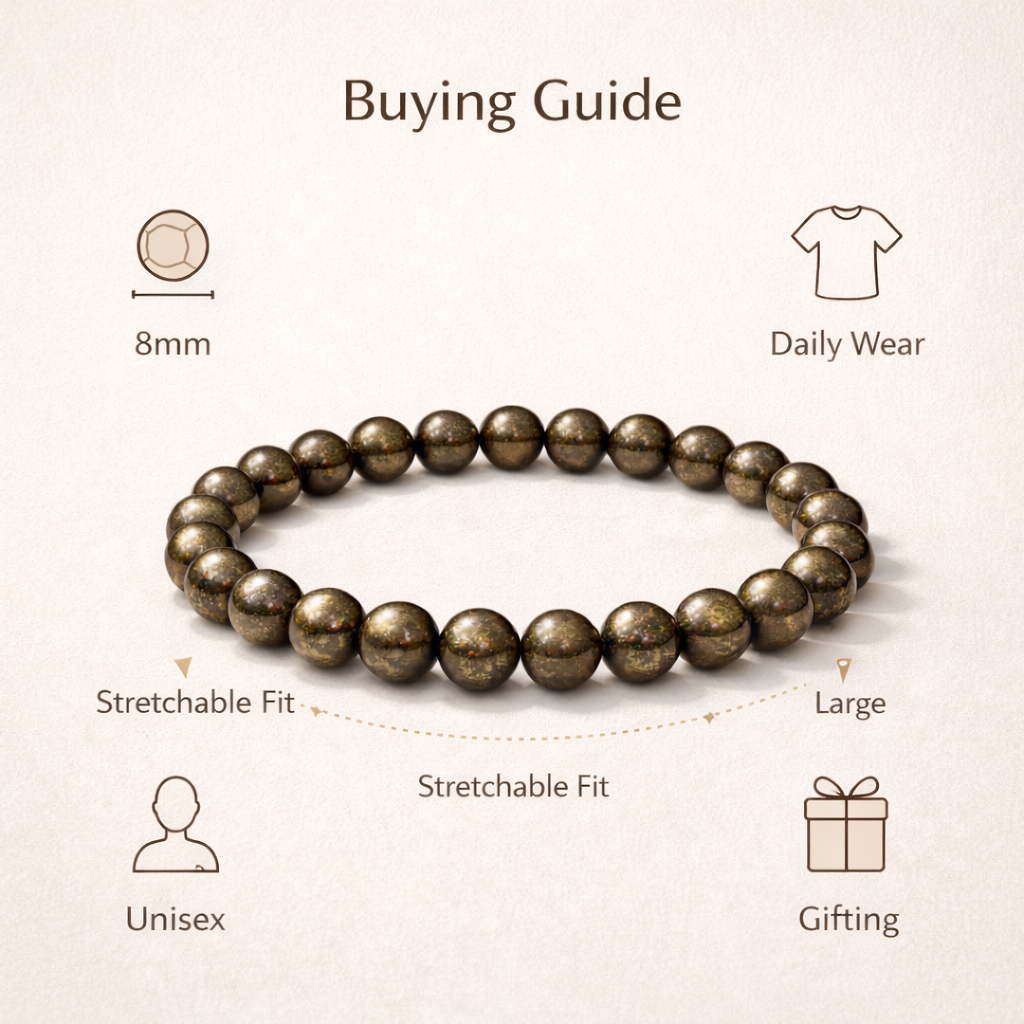 Pyrite Beaded Bracelet