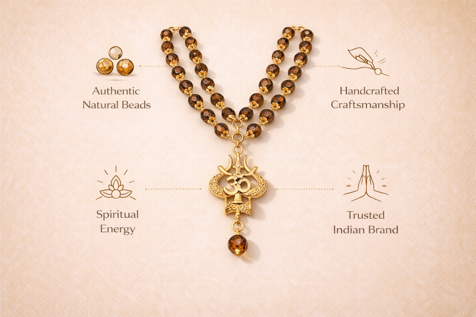Rudraksha Mala with Trishul