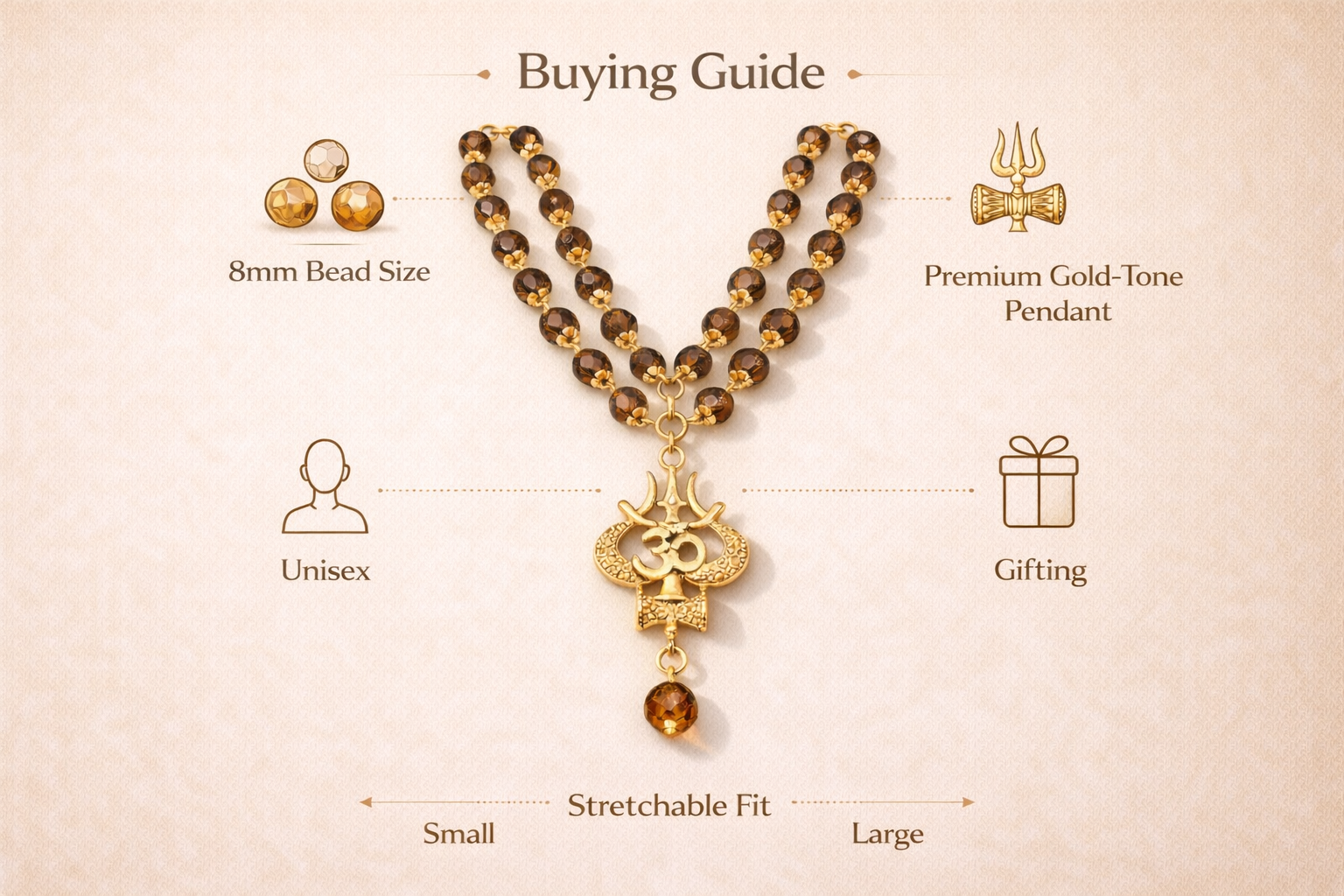 Rudraksha Mala with Trishul