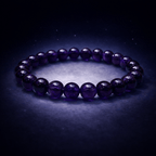 Amethyst Gemstone Bead Bracelet - Karma & Peace