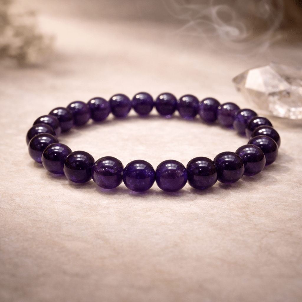 Amethyst Gemstone Bead Bracelet Secondary image