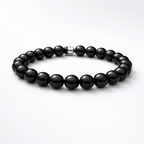 Black Tourmaline Beaded Bracelet - Karma & Peace