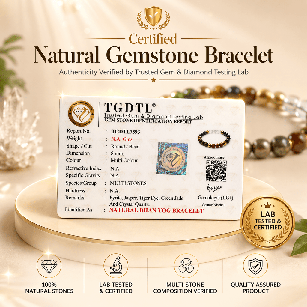Dhan Yog Bracelet - Energised for Attracting Money, Success & Positive Energy (Lab Certified) - Karma & Peace