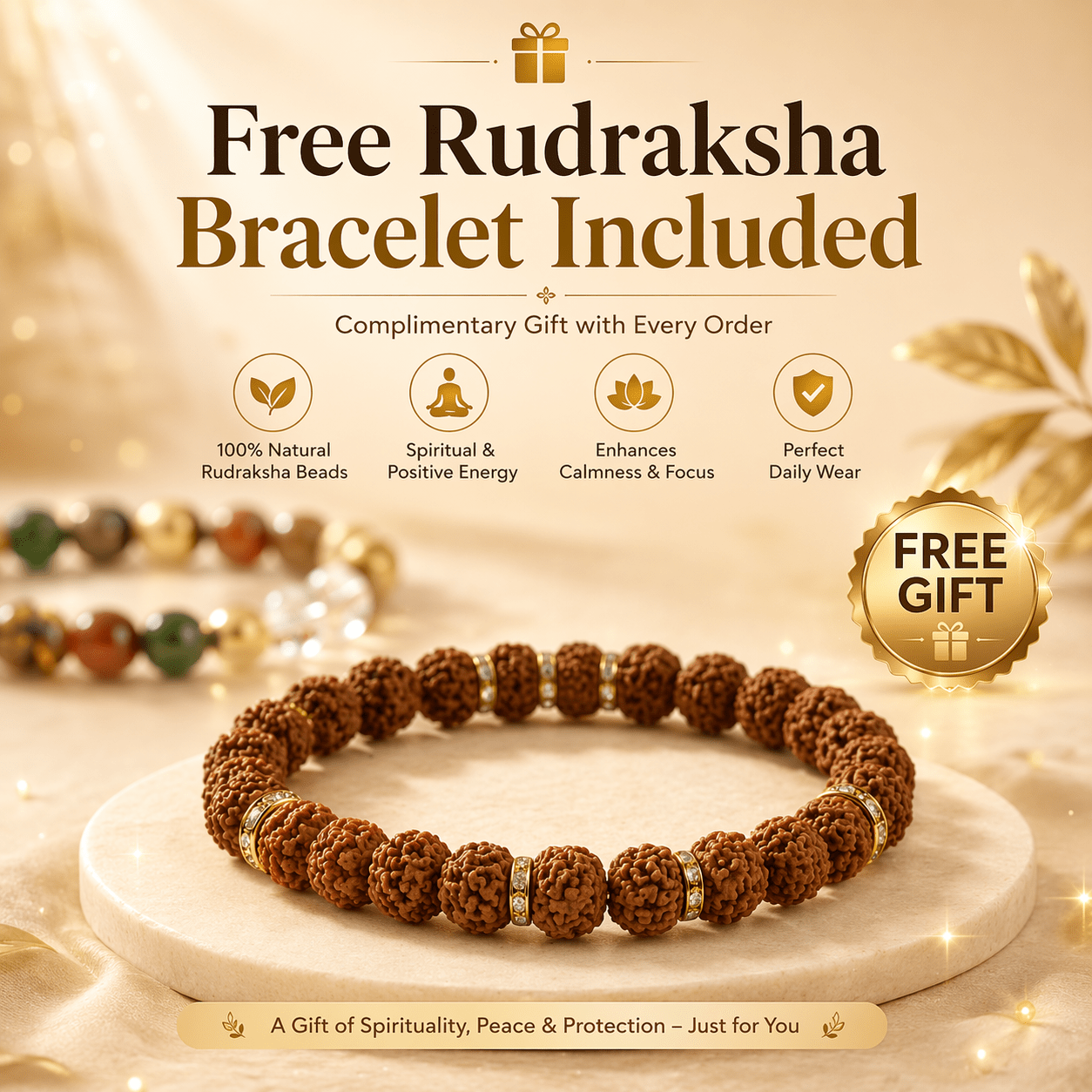 Dhan Yog Bracelet - Energised for Attracting Money, Success & Positive Energy (Lab Certified) | Free Rudraksha Bracelet - Karma & Peace