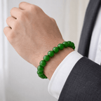 Green Jade Bead Bracelet - Karma & Peace