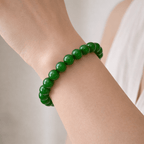 Green Jade Bead Bracelet - Karma & Peace
