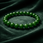 Green Jade Bead Bracelet - Karma & Peace