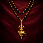 Karungali Mala With Trishul Damru And Nandi - Karma & Peace