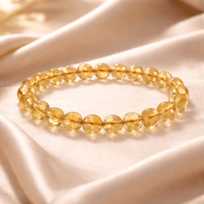 Natural Citrine Bead Bracelet