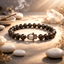 Pyrite Bead Bracelet with Hamsa Hand Charm - Karma & Peace