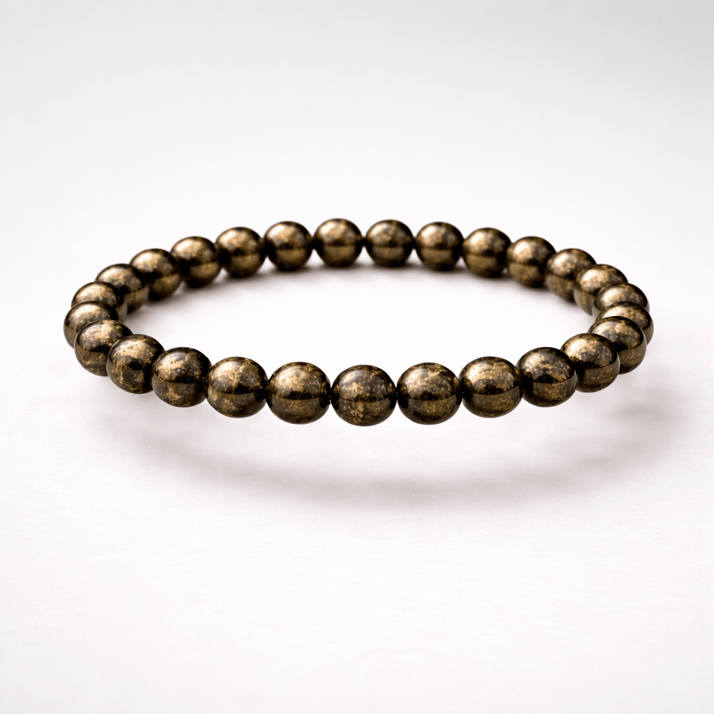 Pyrite Beaded Bracelet - Karma & Peace