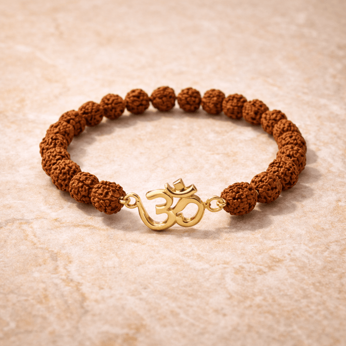 Rudraksha Bracelet with Om Charm