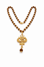 Rudraksha Mala with Trishul - Karma & Peace