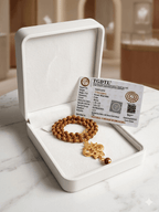 Rudraksha Mala with Trishul - Karma & Peace