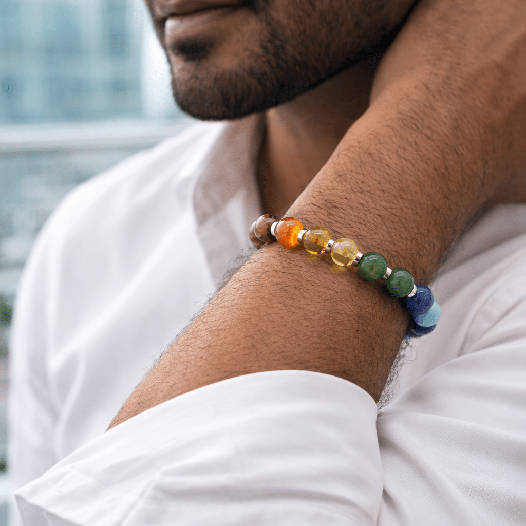Seven Chakra Healing Beaded Bracelet - Karma & Peace