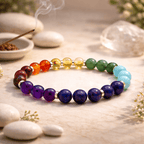 Seven Chakra Healing Beaded Bracelet - Karma & Peace
