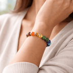 Seven Chakra Healing Beaded Bracelet - Karma & Peace